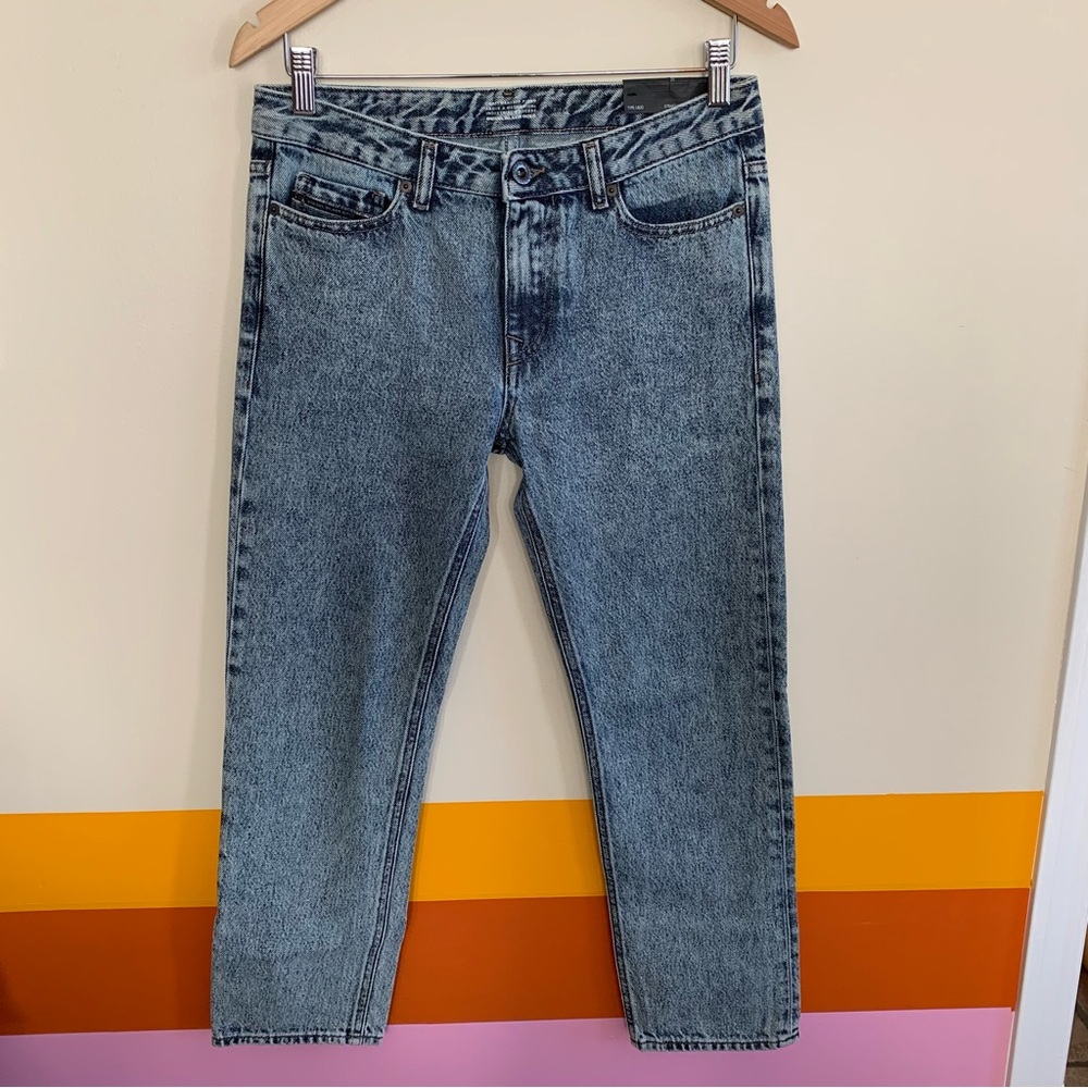 Diesel black gold straight cropped jeans